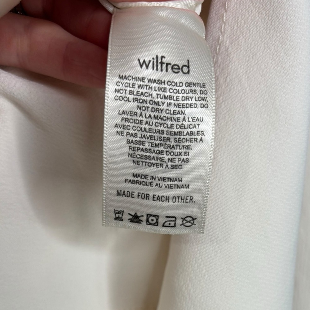 Aritizia Wilfred Oversized The Ganna Button Front Shirt Jacket Cream Color XS - Picture 7 of 13
